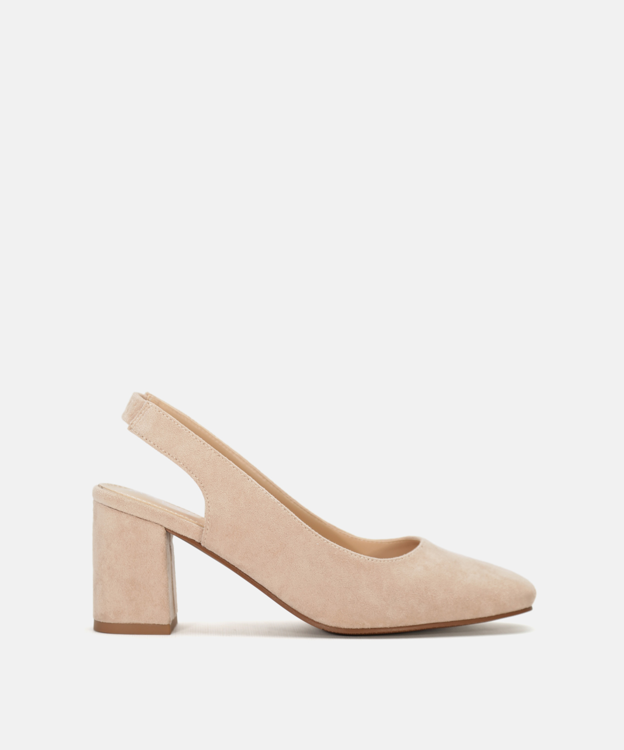 Sapato de salto destalonado em camur&ccedil;a image number null